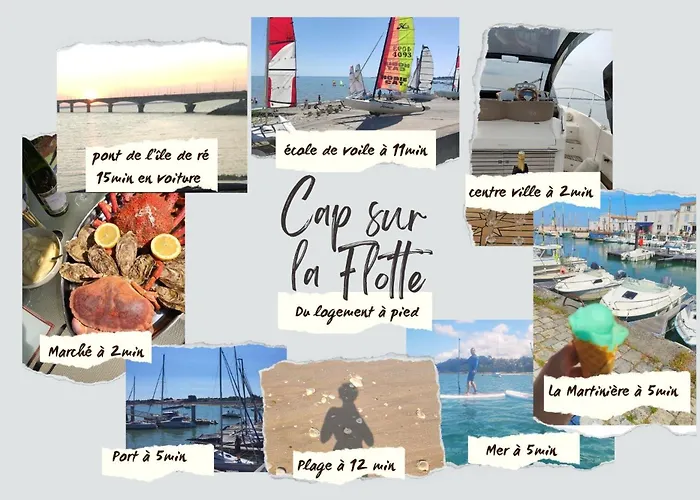 Cap Sur ,maisons Centre-ville Jardin Melange Art Fleurs La Flotte